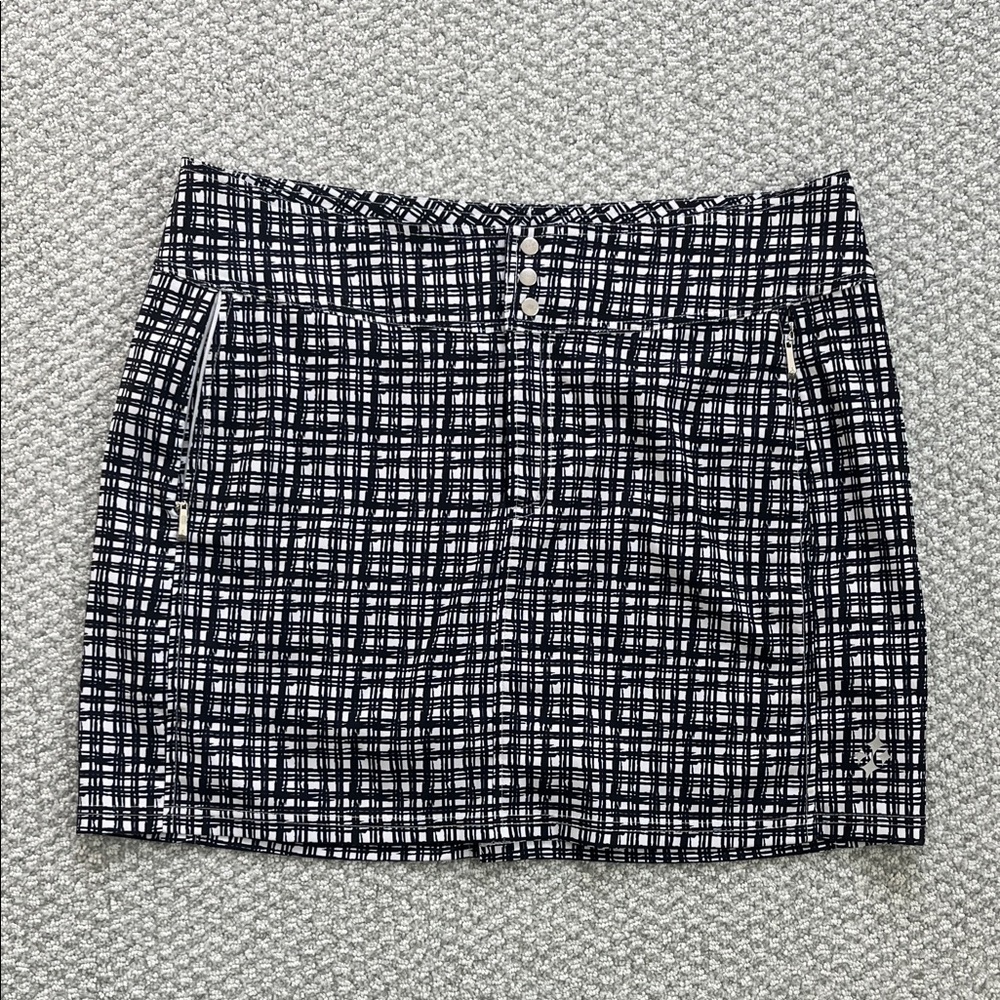 Jofit Black and White Checkered Golf Skirt